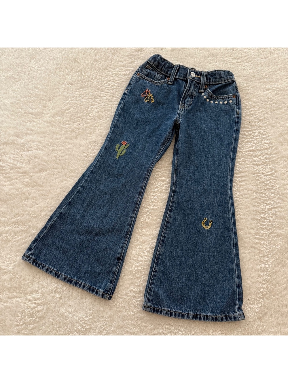 6y Western Embroidered Flare Jeans